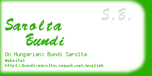 sarolta bundi business card